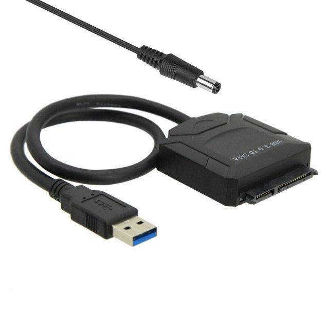 SATA to USB 3.0 SATA III Cable Hard Drive Adapter Converter for 2.5/3.5 SATA HDD/SSD Hard Drive Disk and SATA Optical Drive Include 12V/2A Power Adapter