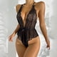 thumbnail image 4 of Gibobby Lencería de encaje Día de San Valentín para mujer Lencería de malla con estampado de moda para mujer, Conjunto de lencería de encaje Día de San Valentín Día de Sa(Negro, XL), 4 of 5