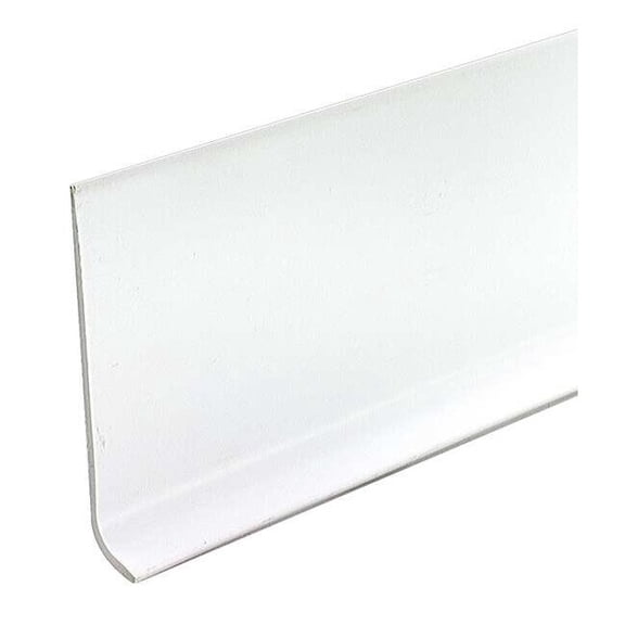 Manufacturer Varies Wall Base Molding, PVC Vinyl, White, 48 in L, 4 in H 5MFJ9