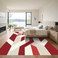 thumbnail image 3 of ODIKA 5'x7' Machine Washable Non-Slip Area Rug, Geometric Red High Traffic Rug, Red, 1097563, 3 of 7