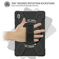 thumbnail image 3 of Dteck Case for Samsung Galaxy Tab S7 FE 5G 12.4-inch SM-T730 T735 T736B T736N (2021),Shockproof Armor Heavy Duty Drop Protection Shield Cover Kickstand Handstrap Palmstrap Rubber Hard Case,Black, 3 of 8