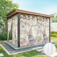 thumbnail image 6 of Outdoor Curtains for Patio Waterproof, Easter Outdoor Privacy Panels Grommet, Spring Grey Bunny Colorful Eggs Tree Butterfly Blackout Outside Curtains for Porch/Cabana 54"x84", 2 Panels, 6 of 8