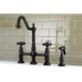 thumbnail image 2 of Kingston Brass KS1275PKXBS Duchess Bridge Kitchen Faucet with Brass Sprayer, Oil Rubbed Bronze, 2 of 4