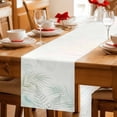 thumbnail image 5 of Summer Botanical Cotton Linen Table Runner for Dining Kitchen, Green Tropical Palm Leaves Watercolor Wedding Outdoor Party Tablerunners, Dresser Scarf Coffee Tablecloth Runners 13x120 Inches, 5 of 9