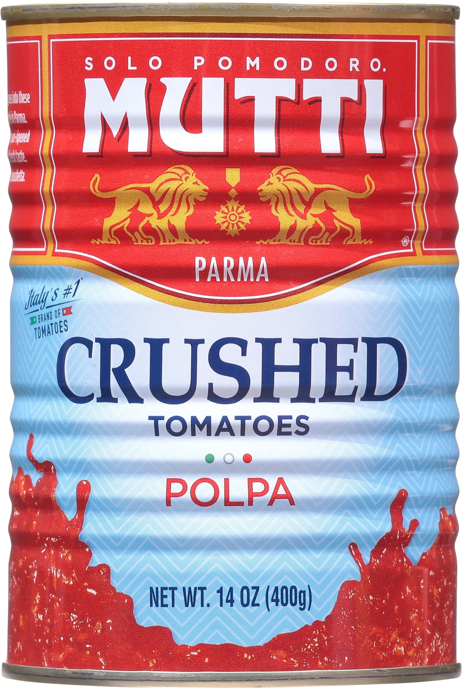 Mutti 100% Italian Crushed Tomatoes (Polpa), 14 oz, 12 Pack, Italy’s #1 Brand of Tomatoes, No Additives or Preservatives