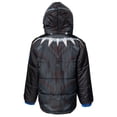 thumbnail image 6 of Marvel Avengers Little Boys' Hooded Zip-Up Puffer Jacket Black Panther Blue, 6 of 6