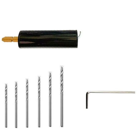 

Resin Casting Mold Electric Hand Drill Tool Set Electric Pin Clamp Set with 6 Drill Bits (0.7 to 1.2 mm) (Black)