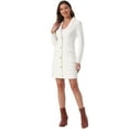 thumbnail image 2 of INSPIRE CHIC Women's Casual Blazer Dress Notched Lapel Collar Office Work Dresses XS White, 2 of 6
