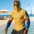 thumbnail image 4 of VBVC Men's UPF 50+ Long Sleeve Sun Protection Hoodie with Face Cover,Quick Dry Breathable Outdoor Hiking Fishing Shirt For Men,Yellow,S-3XL, 4 of 4