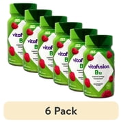 (6 pack) Vitafusion B12 Gummy Vitamins, Delicious Raspberry Flavor, 60ct (30 Day Supply)