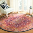 thumbnail image 3 of SAFAVIEH Evoke Westley Bordered Area Rug, Fuchsia/Orange, 5'3" x 5'3" Round, 3 of 9