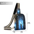 thumbnail image 2 of FORMRS Womens Crossbody Sling Bag Travel Daypack Shoulder Chest Backpack, Blue Butterfly, 2 of 7