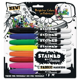 Pebeo 7A Fabric Markers 1 mm Fluorescent Set of 6