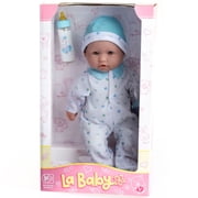 JC Toys La Baby Caucasian Baby Doll |Washable 11 Inch Soft Body Doll with Blue Outfit, Blanket and Pacifier|For Children 12 Months and Older