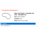 thumbnail image 2 of Water Pump Gasket - Compatible with 2006 - 2008 BMW 750i 2007, 2 of 2