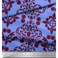 thumbnail image 3 of Soimoi Modal Satin Fabric Moroccan Damask Print Fabric by The Yard 42 Inch Wide, 3 of 3