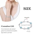 thumbnail image 2 of Crystal Heart Cremation Bracelet for Ashes - Stainless Steel Urn Bangles for Pet/Human Ashes - Birthstone Memorial Keepsake Ash Jewelry, 2 of 7