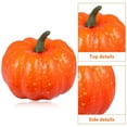 thumbnail image 3 of 12pcs Artificial Small Foam Pumpkins Vegetables Models Realistic Pumpkins Teaching Props for Halloween Autumn Harvest Thanksgiving Home Party Scene Decorations Hotel Accessories, 3 of 7