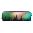 thumbnail image 2 of Ratiio Northern Lights Pattern Leather Pencil Case, Pencil Pouch with Durable Zipper, Compact and Stylish Organizer for Stationery, Art Supplies, Travel Essentials, 2 of 8