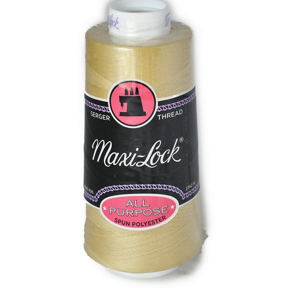 Maxi Lock All Purpose Thread Straw Gold 3000 YD Cone MLT-069