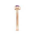thumbnail image 3 of ANGARA Natural Solitaire Amethyst Infinity Knot Ring in 14K Rose Gold for Women (Size-4mm) | February Birthstone, Birthday, Anniversary, Jewelry Gift for Women | Natural Amethyst Ring, 3 of 9