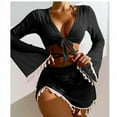 thumbnail image 5 of Top-kevin Women's Print Bikini Set Halter Tie Side Swimsuit 2 Piece Bathing Suit, 5 of 10