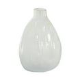thumbnail image 6 of DecMode White Glass Handmade Blown Decorative Vase, 11" x 11" x 16", 6 of 7