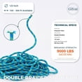 thumbnail image 5 of 1/2 Inch Arborist Rigging Rope (100 Ft) - ASTM F2116 Certified (9,000 lbs MBS / 900 lbs SWL) - Static Polyester Bull Rope for Tree Climbing, Nautical Rigging & Swings (Blue), 5 of 11