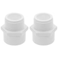 thumbnail image 1 of 2Pcs PVC Pipe Fittings NPT Male Thread PVC Pipe Fitting Adapter Connector PVC Pipe Coupling for Plumbing Line 48.3mm, 1 of 8