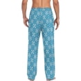 thumbnail image 2 of Top-kevin Blue Snowflake Pajama Pants Mens Lounge Pants Casual Men Pajama Bottoms with Drawstring & Pockets Christmas Gifts, 2 of 13