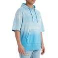 thumbnail image 5 of Epic Studio Men's & Big Men's Ombre Dip Dye French Terry Short Sleeve Hoodie Sweatshirt, Sizes S-4XL, 5 of 7