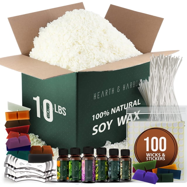 Kit de Cera para Velas de Soya Hearth & Harbor 4.5 kg en Escamas Naturales