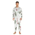thumbnail image 2 of 1 Piece Adult Onesie Pajamas Cozy & Loose-Fit Sleepsuit Loungewear with Pockets Red Star and Candy X-Large, 2 of 7