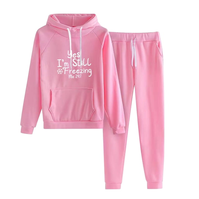 Birdeem Ensemble Décontracté pour Femmes Sweat à Capuche à Cordon Manches Longues et Pantalon Long