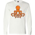 thumbnail image 3 of Inktastic Orange Octopus Long Sleeve T-Shirt, 3 of 5