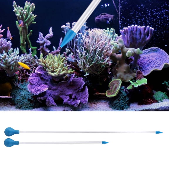 Futter Pipeta Acuario 60cm 40cm, 2 Stück Futterrohr Aquarium Acryl Wasserwechsler Pipeta Alimentador Wiederverwendbar Fütterungsröhrchen, Für Fischen Riffanemonen Brine Shrimp