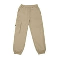 thumbnail image 5 of Nskgu Boys Cargo Pants Stretch Elastic Waist School Kids Twill Joggers for Kids Pull On Chino Pants with Pockets Size 5-13 Years, 5 of 6