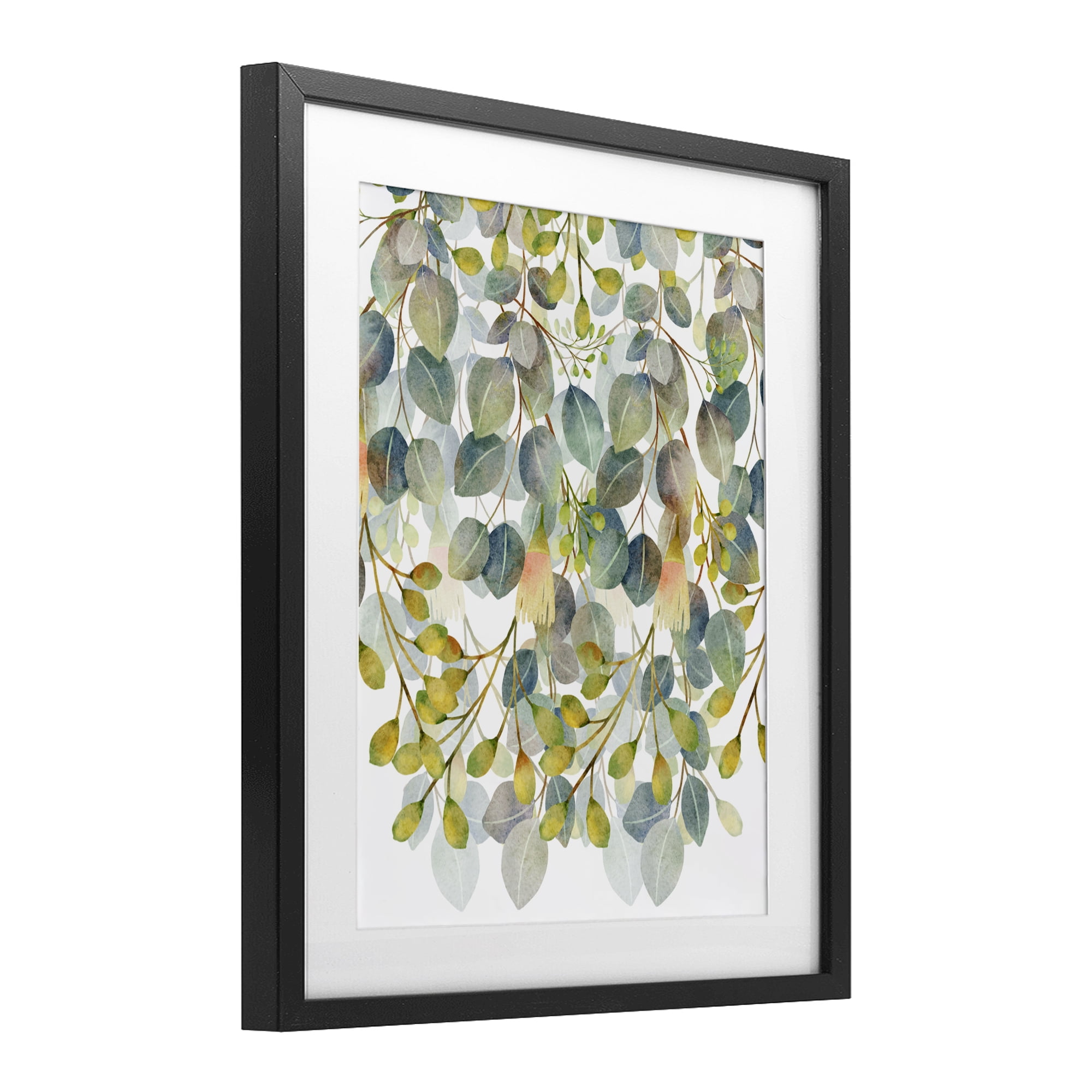 Stupell Industries Hanging Layered Botanicals Black Framed Print Under Glass, design by Marcus Prime