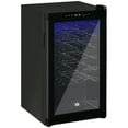 thumbnail image 2 of HOMCOM 33 Bottle Wine Cooler, Mini Beverage Fridge, Freestanding Wine Cellar with Digital Temperature Control, 6 Removable Shelves, Glass Door, Alarm Function and LED Lighting, Black, 2 of 9