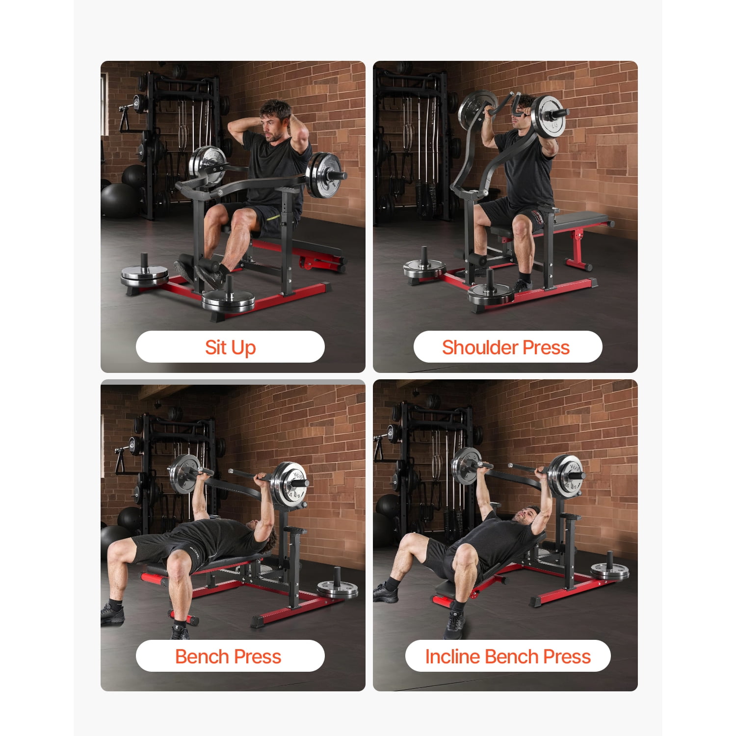 KFFKFF Pectoral Exercise Apparatus, 450 LBS Weightlifting Kit, Modifiable Level Bench with Separate Converging Arms, Superior Pectoral Gear, Domestic Fitness Equipment for Pectoral