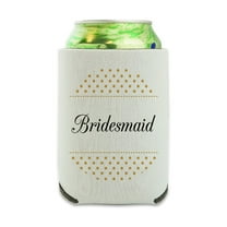 Bridesmaid Wedding Elegant Polka Dots Can Cooler - Drink Sleeve Hugger Collapsible Insulator - Beverage Insulated Holder