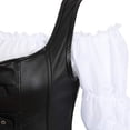 thumbnail image 5 of Grebrafan Blouse Rétro Blanche, Corset en Cuir et Jupe Tutu Ensemble 3 Pcs Femmes TP Noir, 5 of 5