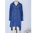 thumbnail image 3 of SCSAlgin Denim Dress for Women 2025 Casual Loose Long Sleeve Classic Vintage Button Down Jean Shirt Dresses, 3 of 4