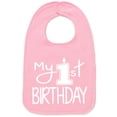 thumbnail image 1 of Babero para Bebé Aiden's Corner Mi Primer Cumpleaños Algodón Rosa, 1 of 8