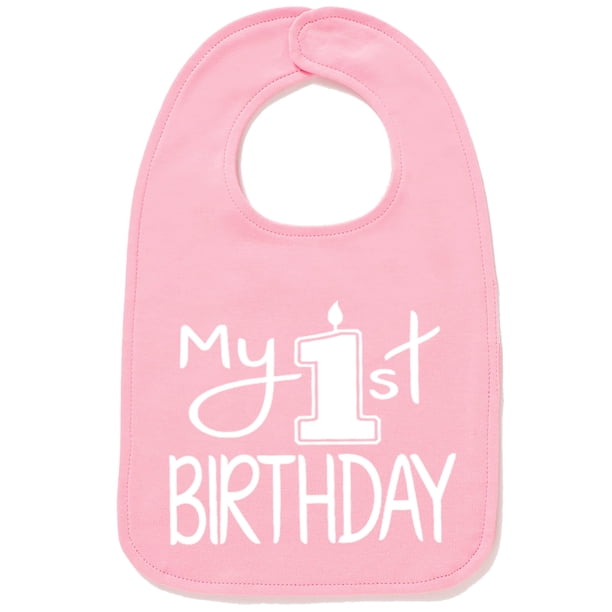 Babero para Bebé Aiden's Corner Mi Primer Cumpleaños Algodón Rosa
