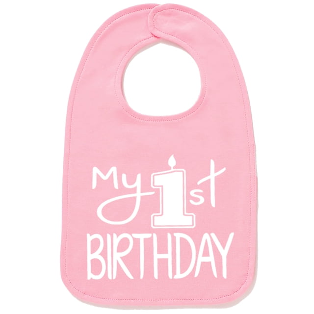 Babero para Bebé Aiden's Corner Mi Primer Cumpleaños Algodón Rosa