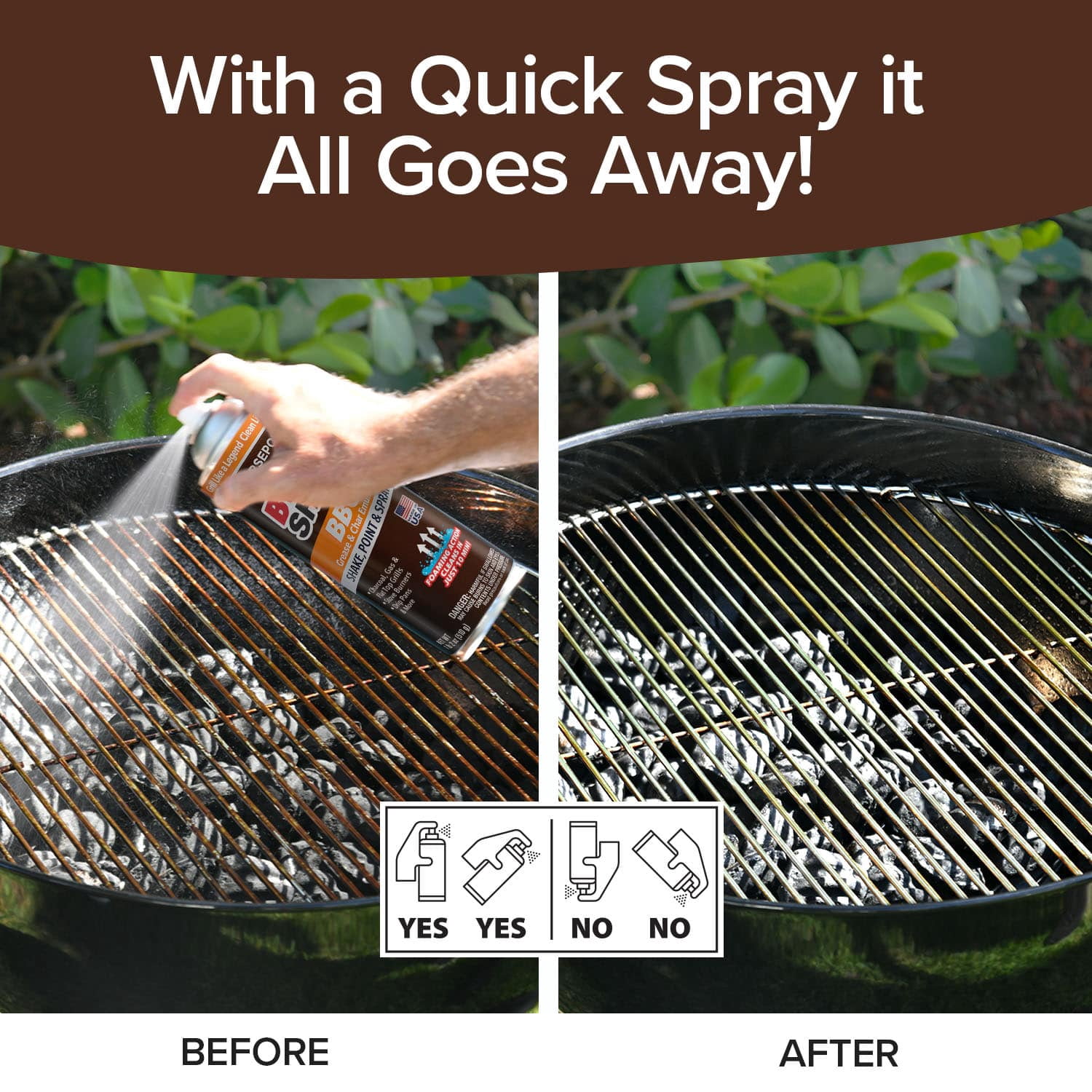 Horsepower Bull Shot BBQ Grill Cleaner, Super-Concentrated, Foaming Action Cleans in Just 10 Min, AS SEEN ON TV, Made in the USA, Emulsifies Grease and Char on Charcoal, Gas, Grills & More 2PK