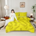 thumbnail image 4 of Manfei Animal Print 3 Pieces Queen Comforter Set for Female Men Teens,Grey Yellow Ultra Soft Bedding Sets,Abstract Geometric Bedding Comforter Set,Ultra Soft Home Decor,Reversible, 4 of 8