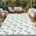 thumbnail image 2 of Summer Botanical Outdoor Rug for Patio/Deck/Porch, Non-Slip Large Area Rug 5 x 8 Ft, Green Spring Floral Birds Watercolor Indoor Outdoor Rugs Washable Area Rugs, Reversible Camping Rug Carpet Runner, 2 of 8