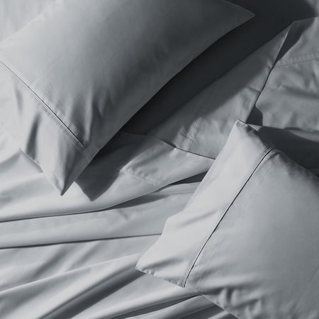 Crispy Soft Split King Adjustable Bed Sheets Abripedic 100% Cotton Percale Sheets - Gray